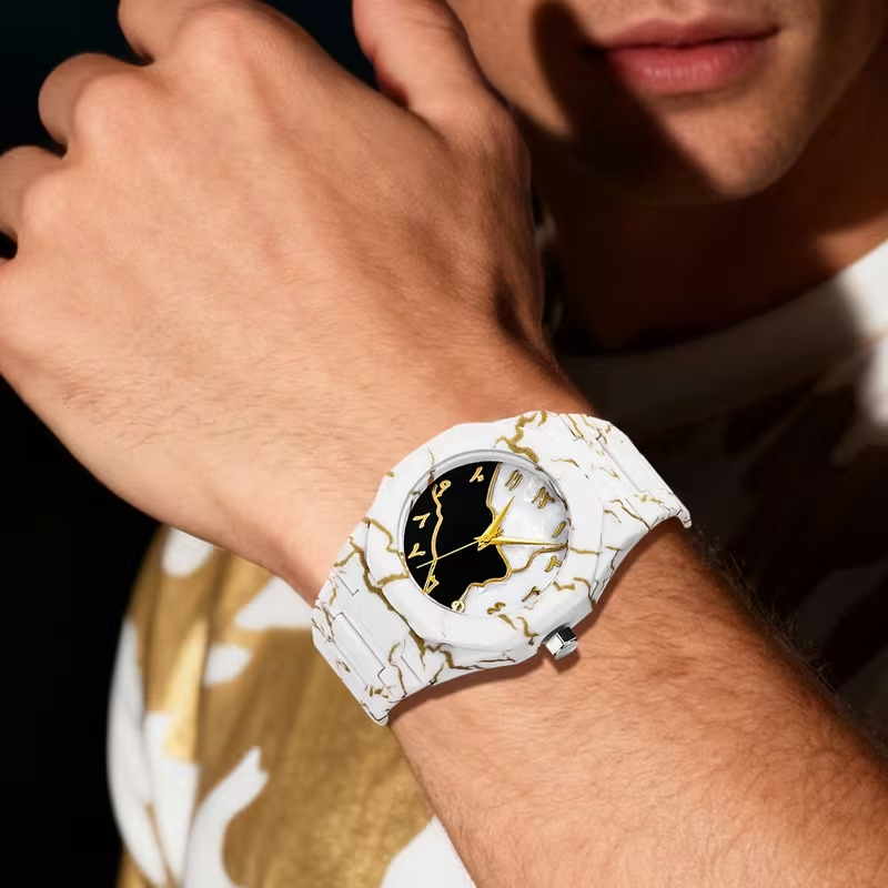 Men’s Modern Polygon Analog Quartz Watch