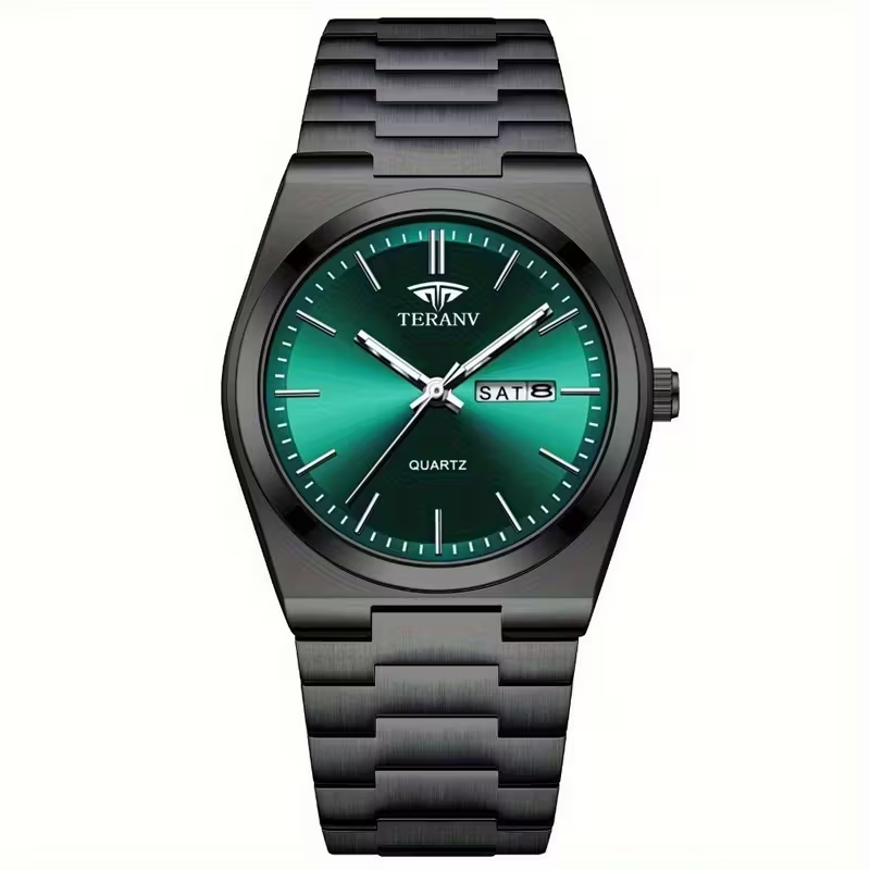 Black Luminous Ultra-Thin Quartz Watch